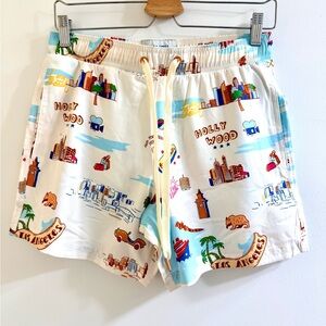 Malibu Drill Clothing Co Hollywood Print Men's Swim Trunks Size S